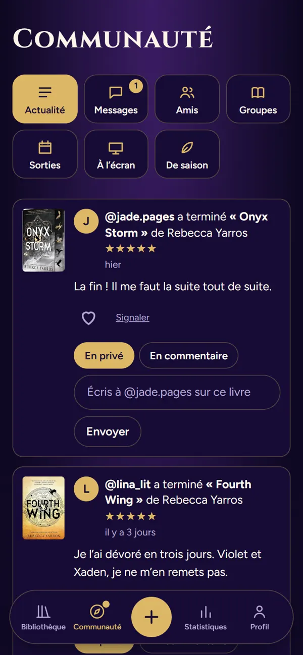 L’actualité des amies