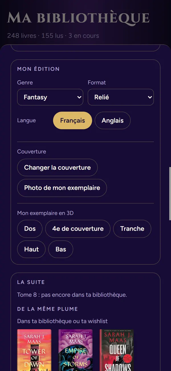 Mon édition et la photo de mon exemplaire