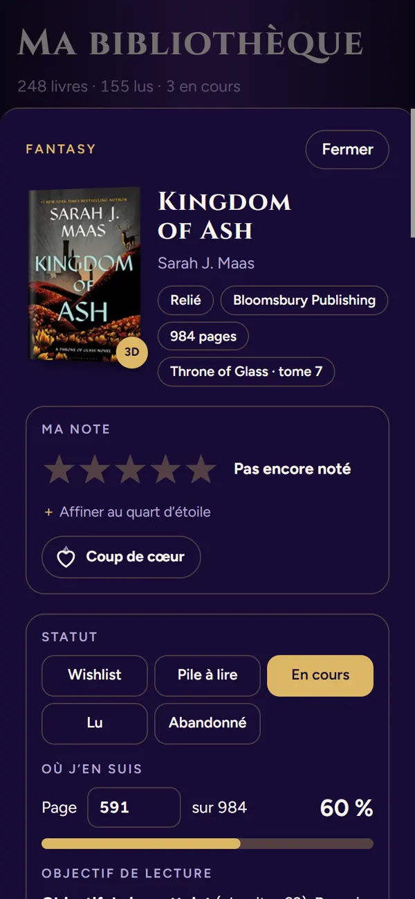 La fiche d’un livre