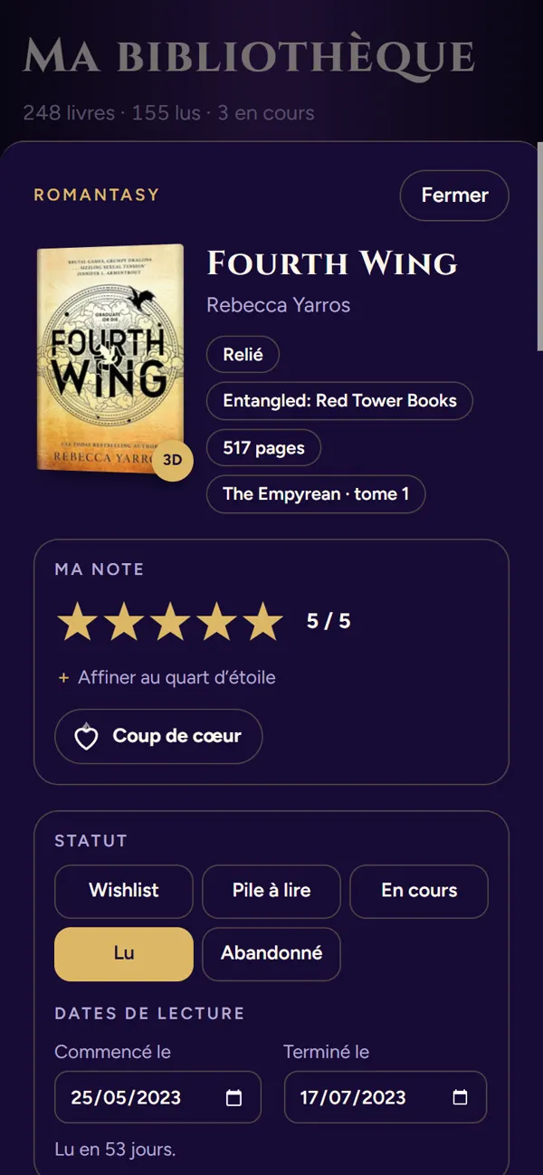 Un livre lu, noté 5 sur 5